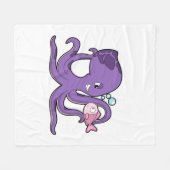 Octopus met Fish.PNG Fleece Deken (Voorkant (Horizontaal))