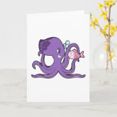Octopus met Fish.PNG Kaart (Gele Bloem)
