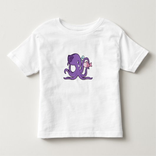Octopus met Fish.PNG Kinder Shirts (Voorkant)