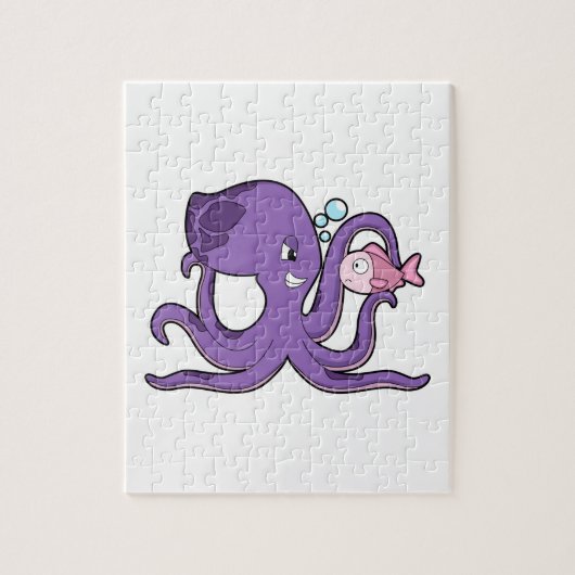 Octopus met Fish.PNG Legpuzzel (Verticaal)