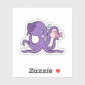 Octopus met Fish.PNG Sticker (Vel)