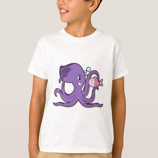 Octopus met Fish.PNG T-shirt (Voorkant)
