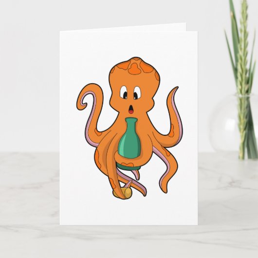 Octopus met Fles.PNG Kaart (Voorkant)