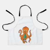 Octopus met fles.PNG Schort (Voorkant)