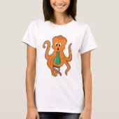 Octopus met fles.PNG T-shirt (Voorkant)