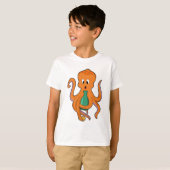 Octopus met fles.PNG T-shirt (Voorkant volledig)