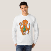 Octopus met fles.PNG T-shirt (Voorkant volledig)
