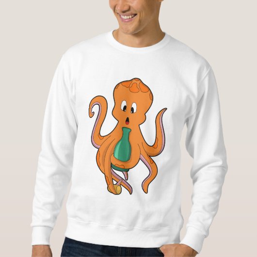 Octopus met fles.PNG Trui (Voorkant)