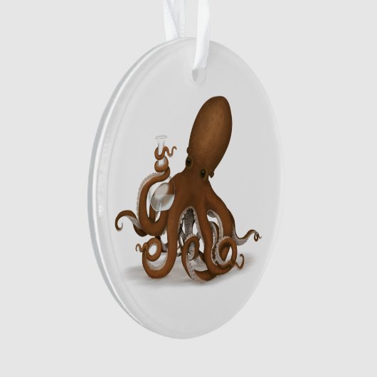 octopus met flesje Mollusk Cephalopod Steampunk Ornament (voorkant)