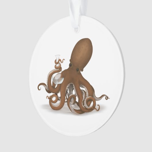 octopus met flesje Mollusk Cephalopod Steampunk Ornament (voorkant)