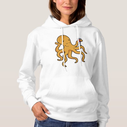 octopus met glas van ijs hoodie (Voorkant)