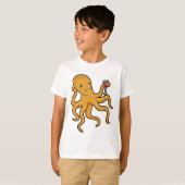 octopus met glas van ijs t-shirt (Voorkant volledig)