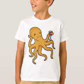 octopus met glas van ijs t-shirt (Voorkant)
