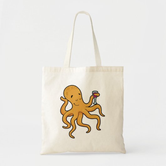 octopus met glas van ijs tote bag (Voorkant)
