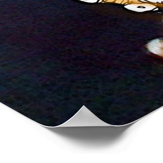 Octopus met Harp Poster (Hoek)