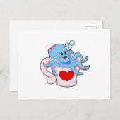 Octopus met hartbeker.PNG Briefkaart (Voorkant / Achterkant)