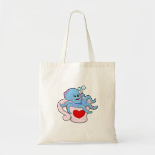 Octopus met hartbeker.PNG Tote Bag