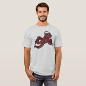 Octopus met hoofdtelefoon Fun DJ Graphic T Shirt (Voorkant volledig)