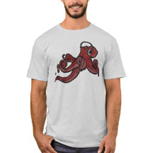 Octopus met hoofdtelefoon Fun DJ Graphic T Shirt