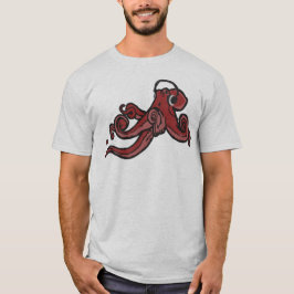 Octopus met hoofdtelefoon Fun DJ Graphic T Shirt