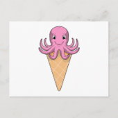 Octopus met ijscrème briefkaart (Voorkant)