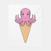 Octopus met ijscrème fleece deken (Voorkant)