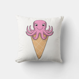 Octopus met ijscrème kussen