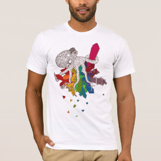 Octopus met kristallen t-shirt