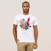 Octopus met kristallen t-shirt (Voorkant volledig)