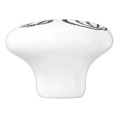 Octopus met lange tentakels | Kraken | Cthulhu Keramische Knop (Zijkant)