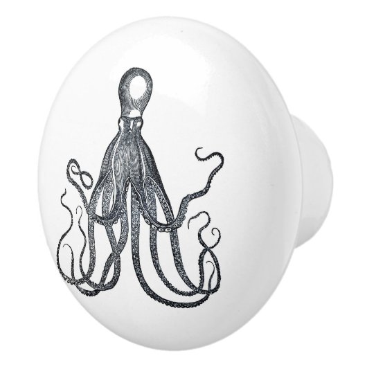 Octopus met lange tentakels | Kraken | Cthulhu Keramische Knop (Rechts)