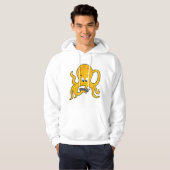 Octopus met laptop hoodie (Voorkant volledig)