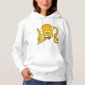 Octopus met laptop hoodie (Voorkant)