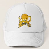 Octopus met laptop trucker pet (Voorkant)
