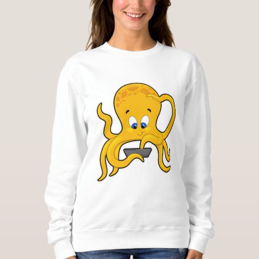 Octopus met laptop trui (Voorkant)