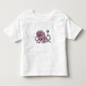Octopus met Lollipop Kinder Shirts (Voorkant)