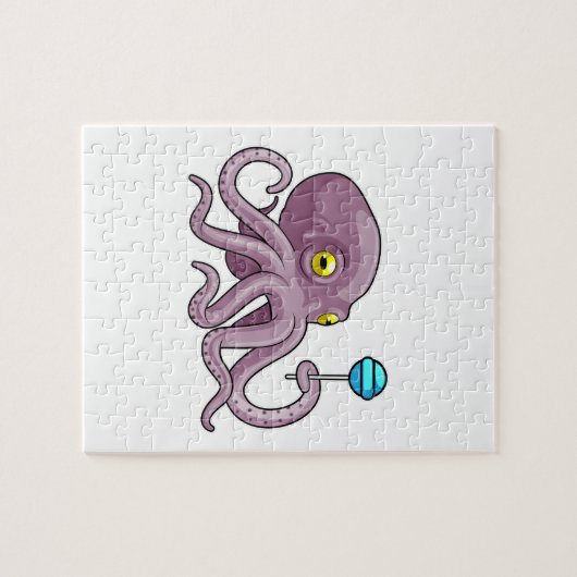 Octopus met Lollipop Legpuzzel (Horizontaal)
