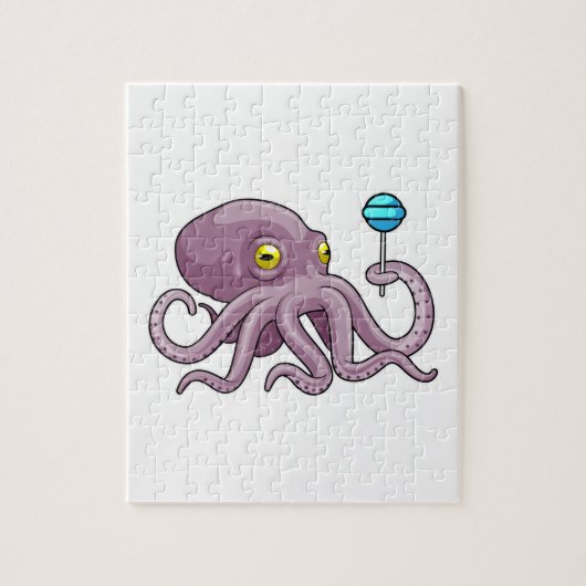 Octopus met Lollipop Legpuzzel (Verticaal)