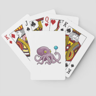 Octopus met Lollipop Pokerkaarten