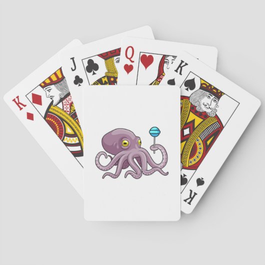Octopus met Lollipop Pokerkaarten (Achterkant)