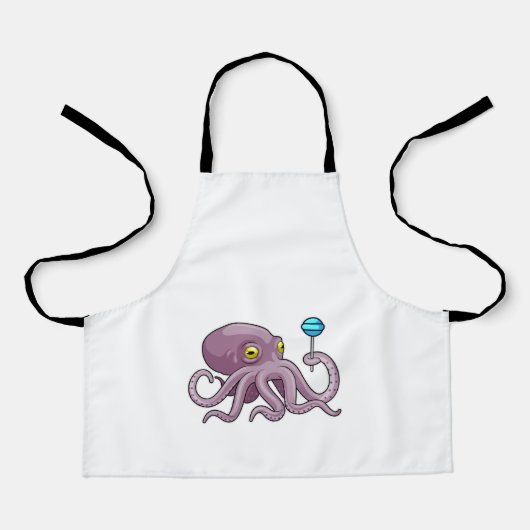 Octopus met Lollipop Schort (Voorkant)