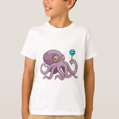 Octopus met Lollipop T-shirt (Voorkant)