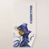 Octopus met Nautisch Pet Badhanddoek (Badhanddoek)
