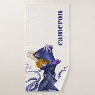 Octopus met Nautisch Pet Badhanddoek