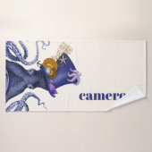 Octopus met Nautisch Pet Badhanddoek (Badhanddoek)