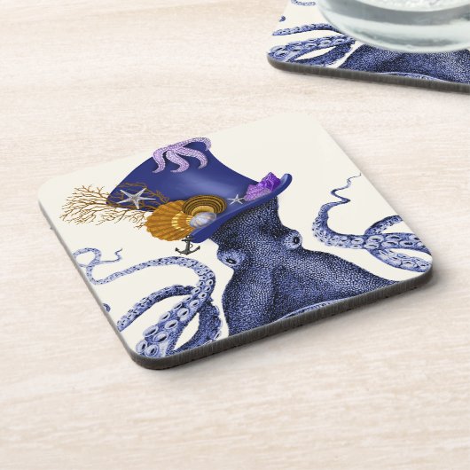 Octopus met Nautisch Pet Bier Onderzetter (Linkerzijde)