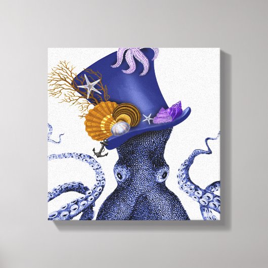 Octopus met Nautisch Pet Canvas Afdruk (Voorkant)