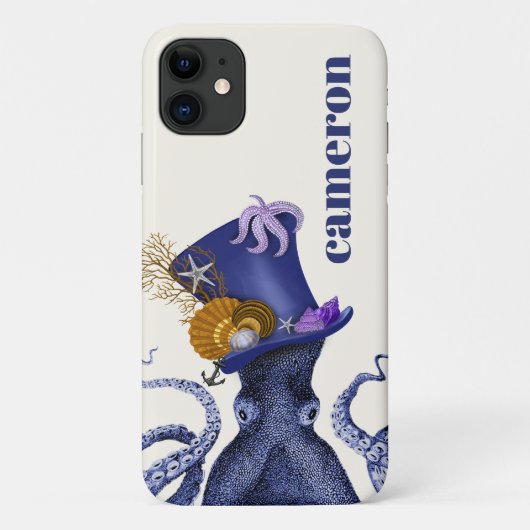 Octopus met Nautisch Pet Case-Mate iPhone Case (Achterkant)