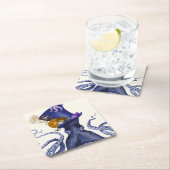 Octopus met Nautisch Pet Kartonnen Onderzetters (Insitu)