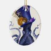 Octopus met Nautisch Pet Keramisch Ornament (Rechts)